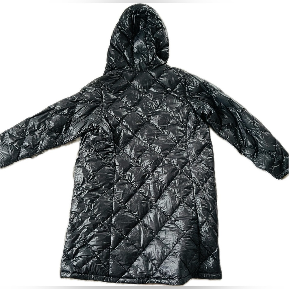 Women's MONTBELL Black Hooded Puffer Jacket - Picture 2 of 6